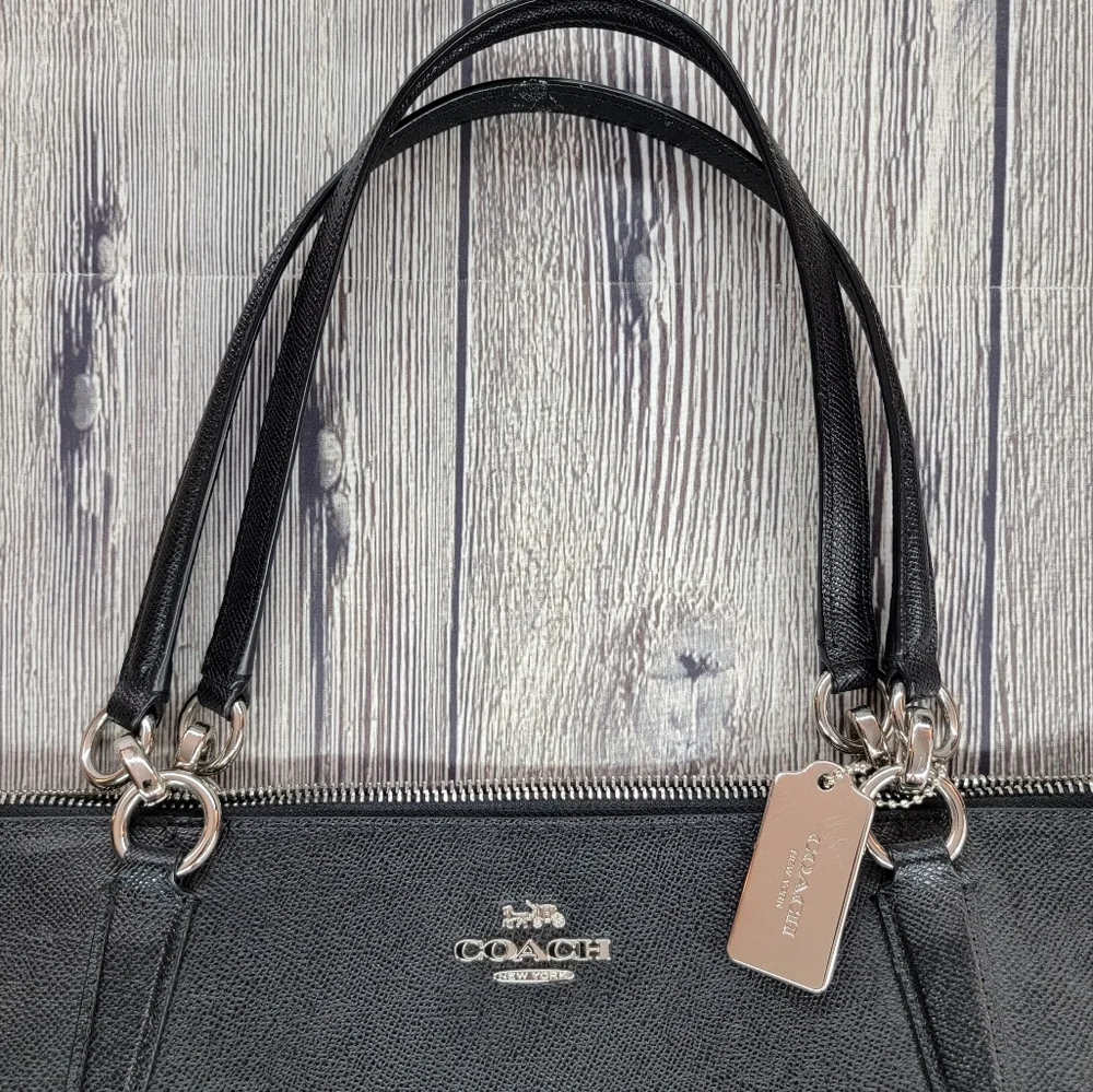 Coach Madison Hobo Black Leather Bag
